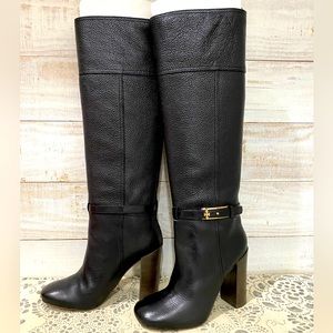 EUC Tory Burch Knee High Jenna Boot Black size 9